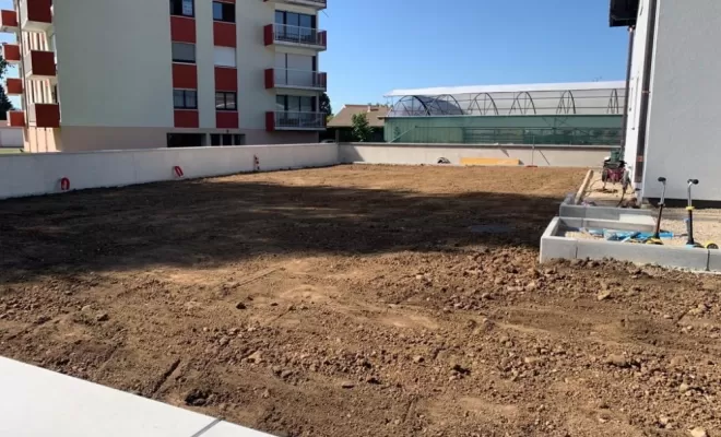 Aménagement d'une cour chez un particulier, Thonon-les-Bains, Seiller TP
