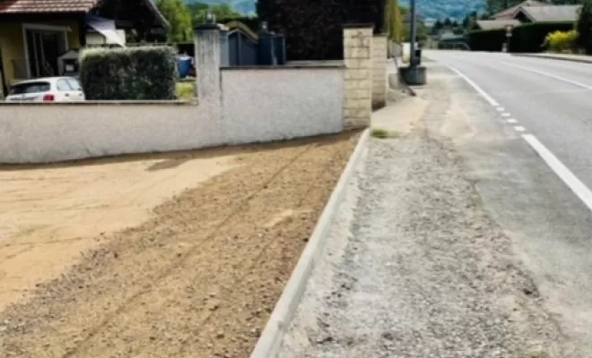 Aménagement de bordures chez un particulier, Thonon-les-Bains, Seiller TP