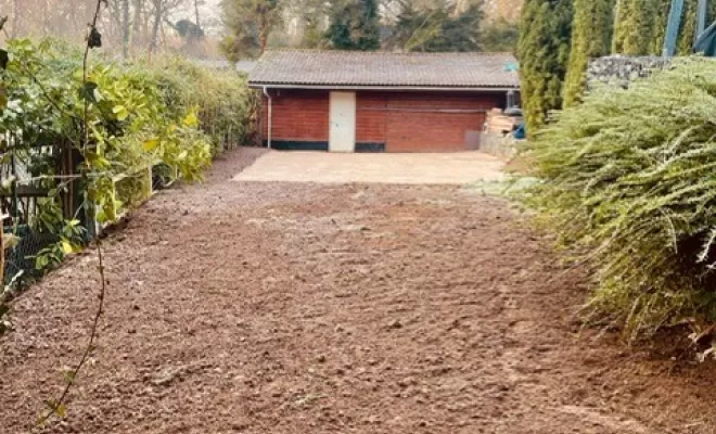 Réalisation jardin / préparation plate-forme pour la pose d'une serre , Thonon-les-Bains, Seiller TP