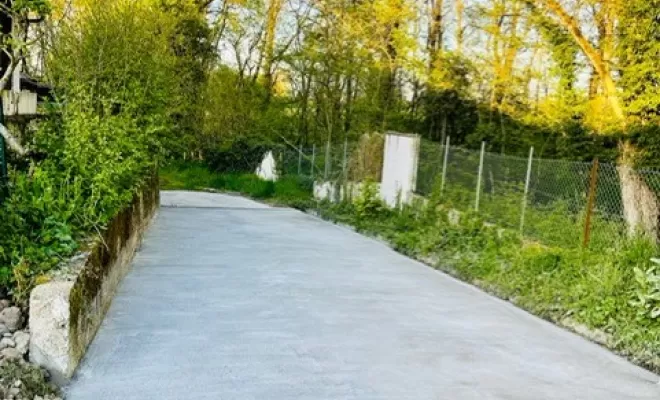 Terrassement descente de garage à Sciez, Thonon-les-Bains, Seiller TP
