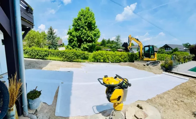 Terrassement d'une cour chez un particulier à EXCENEVEX, Thonon-les-Bains, Seiller TP