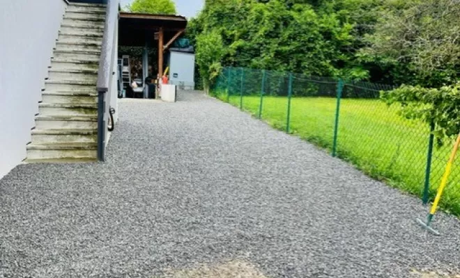 Terrassement d'une cour chez un particulier à EXCENEVEX, Thonon-les-Bains, Seiller TP